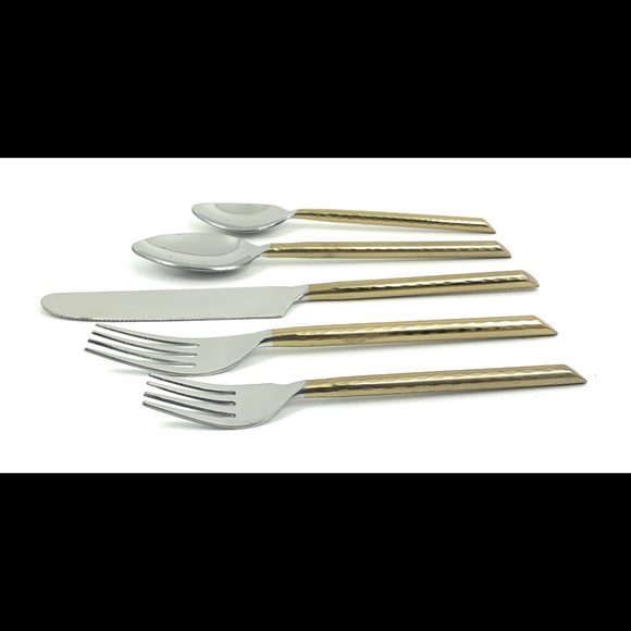 Golden flatware set of 20 pieces - Picture 2 of 2